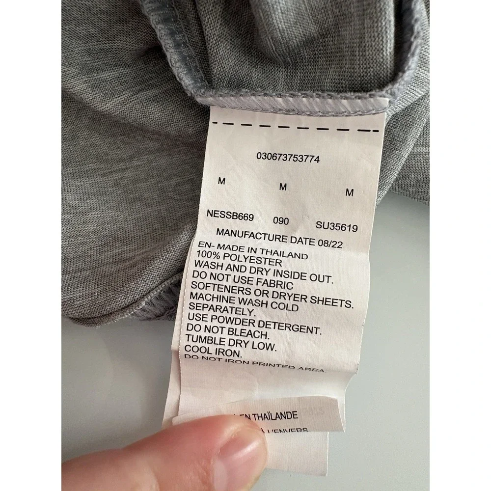 Nike Swim Shirt Mens Medium Gray Dri Fit Hooded Long Sleeve UPF 40 Dri Fit